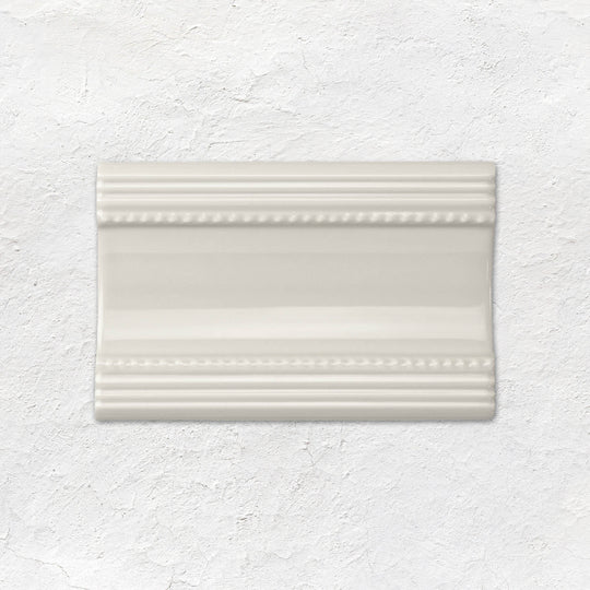 Chancel Grey Plain Cornice Ceramic Wall Tile 152x75mm - Gloss