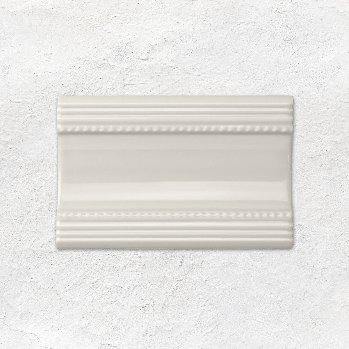 Chancel Grey Plain Cornice Ceramic Wall Tile 152x75mm - Gloss