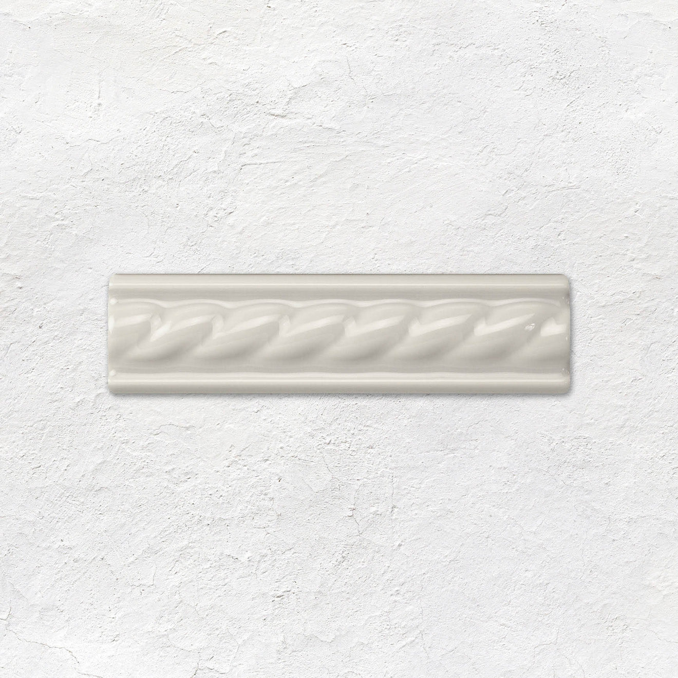 Chancel Grey Rope Moulding Ceramic Wall Tile 152x40mm - Gloss
