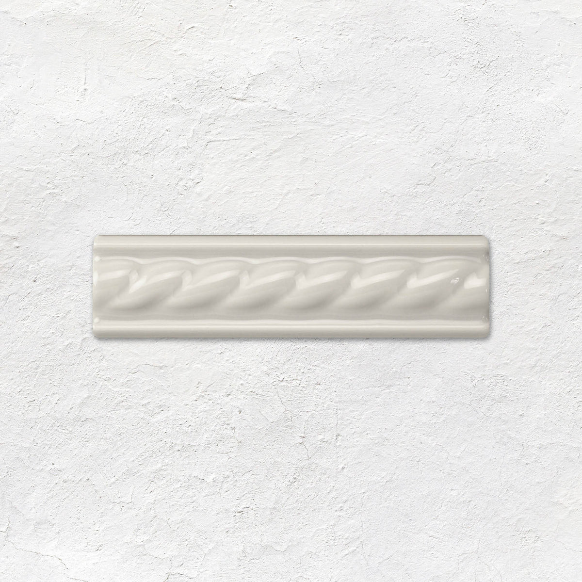 Chancel Grey Rope Moulding Ceramic Wall Tile 152x40mm - Gloss