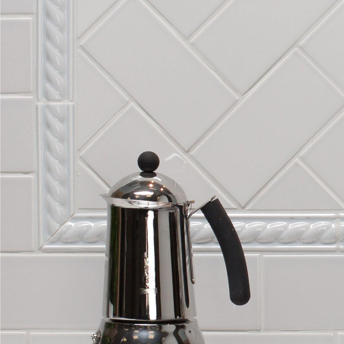 Chancel Grey Rope Moulding Ceramic Wall Tiles 152x40mm