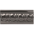 Charcoal Grey Egg & Dart Moulding Ceramic Wall Tile 152x65mm