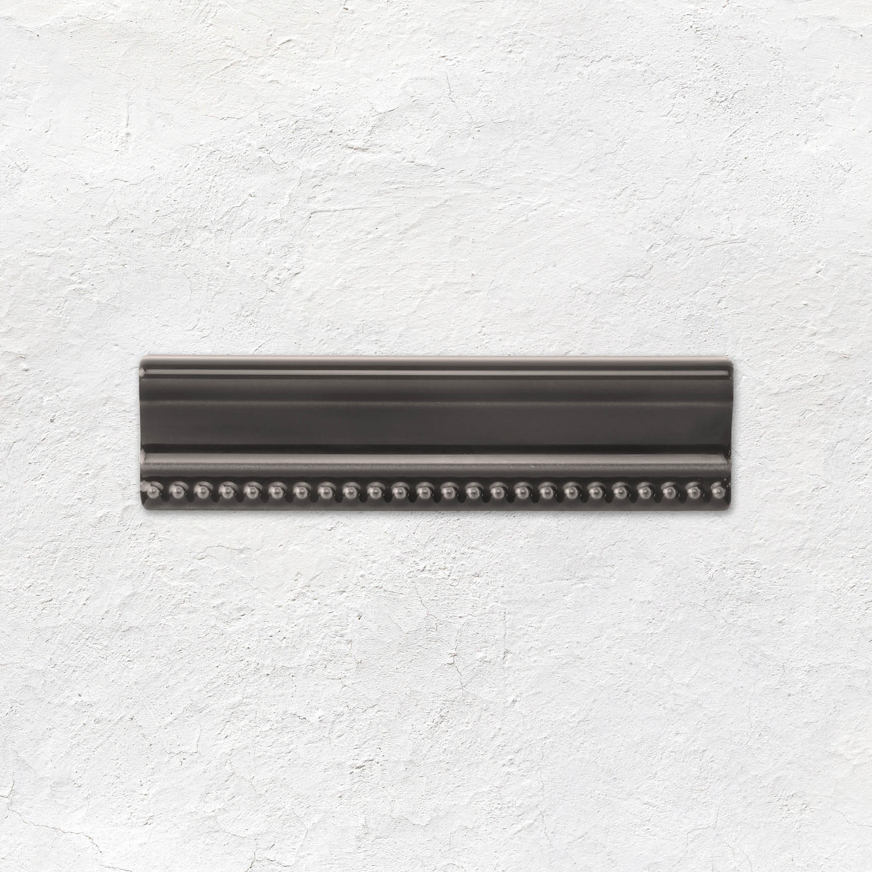 Charcoal Grey Hogarth Moulding Ceramic Wall Tile 152x38mm - Gloss