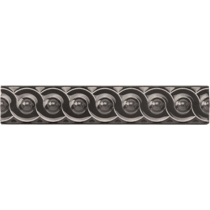 Charcoal Grey Scroll Moulding Ceramic Wall Tile 152x29mm