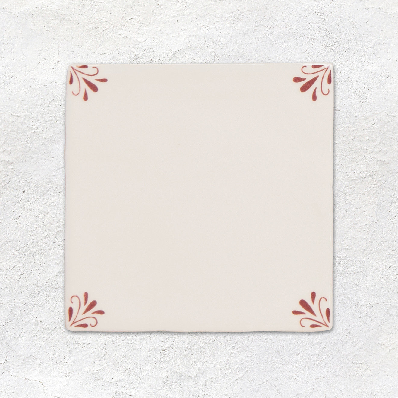 Country Delft Field Tile Ada Burgundy