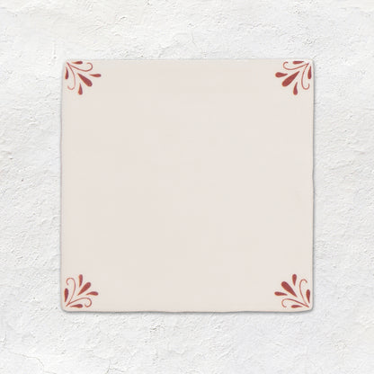 Country Delft Field Tile Ada Burgundy