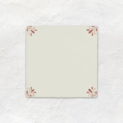 Country Delft Field Tile Ada Burgundy