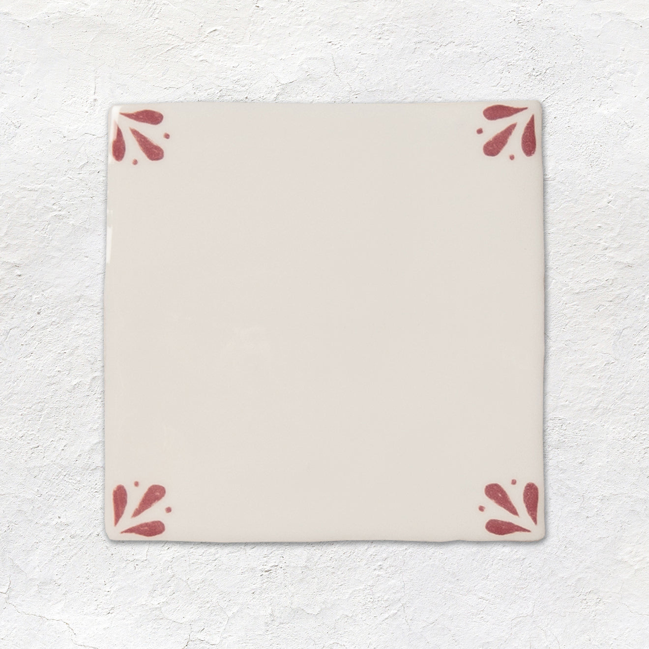 Country Delft Field Tile Cornelia Burgundy