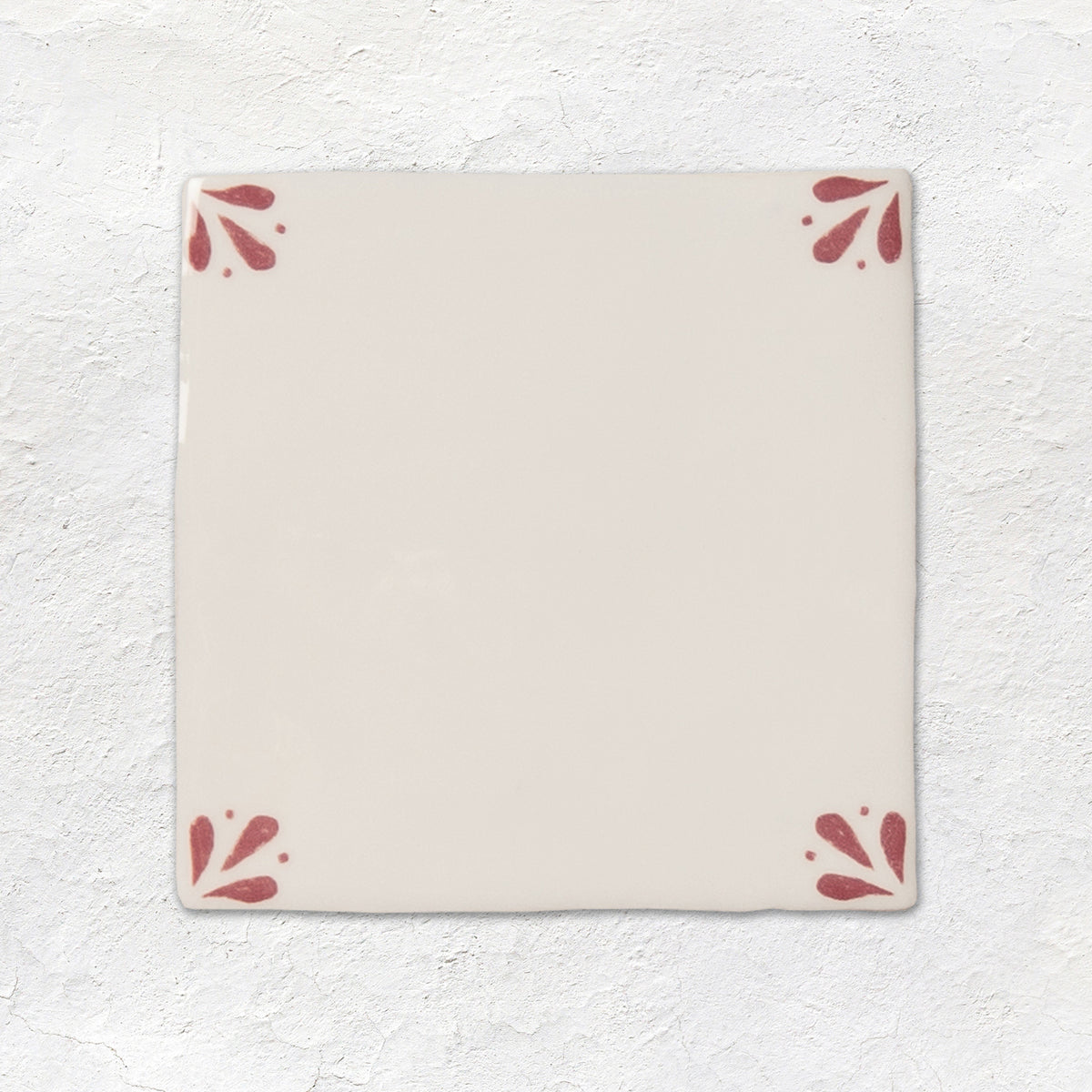 Country Delft Field Tile Cornelia Burgundy – detail view 5