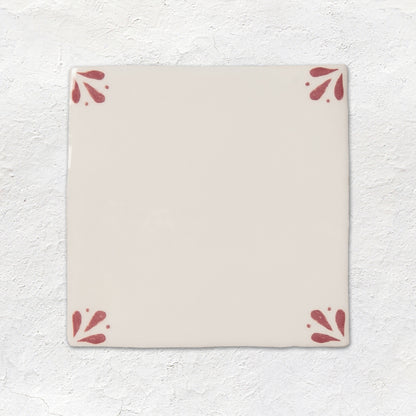 Country Delft Field Tile Cornelia Burgundy