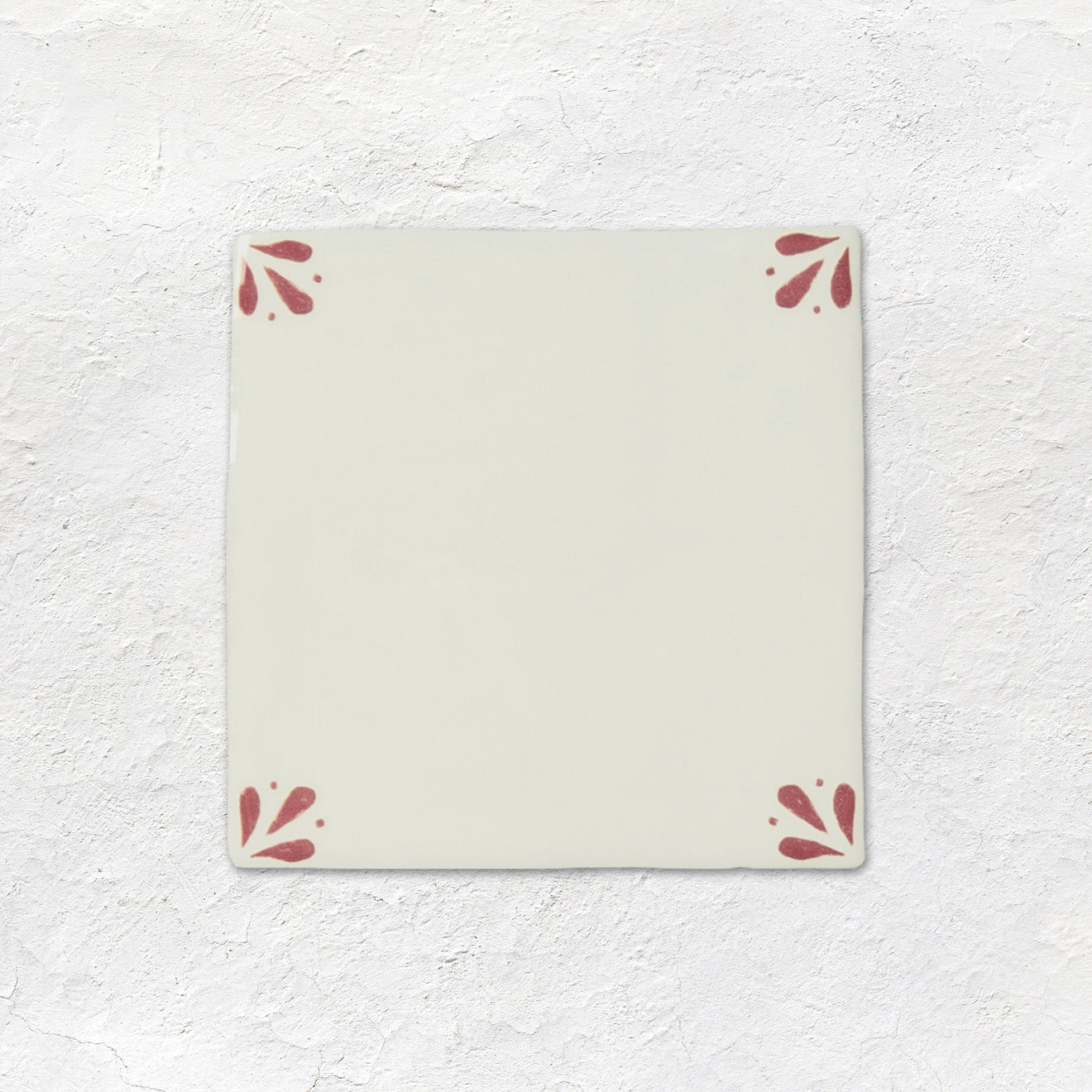 Country Delft Field Tile Cornelia Burgundy