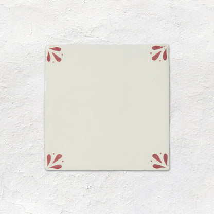 Country Delft Field Tile Cornelia Burgundy