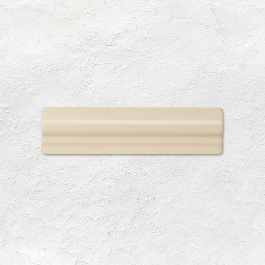 County White Albert Moulding Ceramic Wall Tile 152x40mm