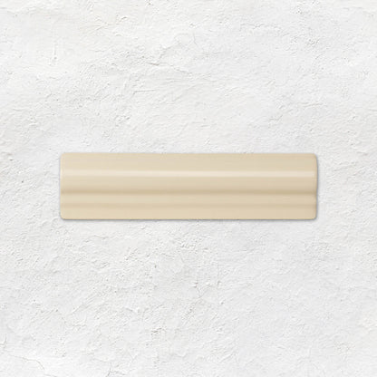 County White Albert Moulding Ceramic Wall Tile 152x40mm