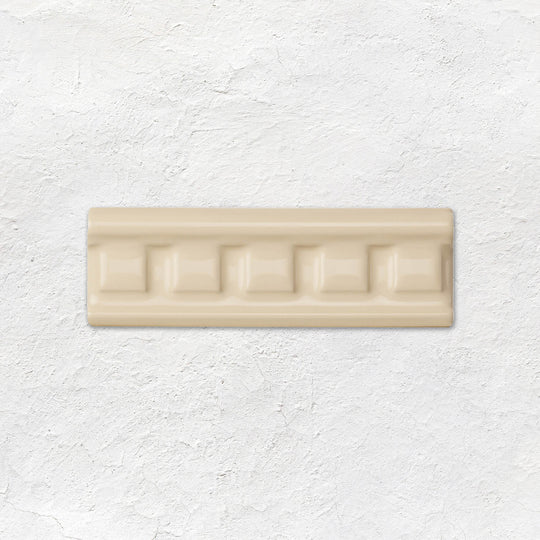County White Dentil Moulding Ceramic Wall Tile 152x50mm