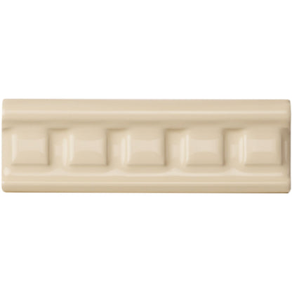 County White Dentil Moulding Ceramic Wall Tile 152x50mm