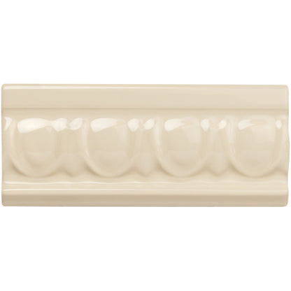 County White Egg & Dart Moulding Ceramic Wall Tile 152x65mm