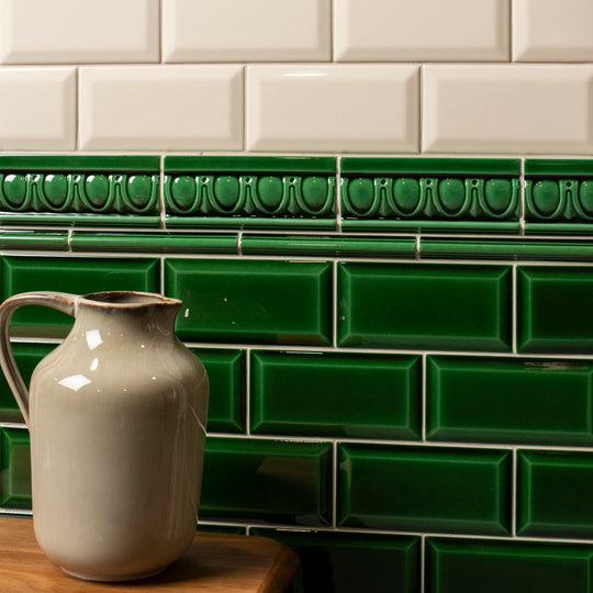County White Metro Bevelled Tile 150x75mm - alternate view