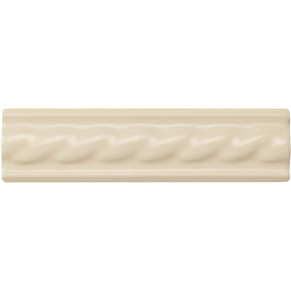 County White Rope Moulding Ceramic Wall Tile 152x40mm