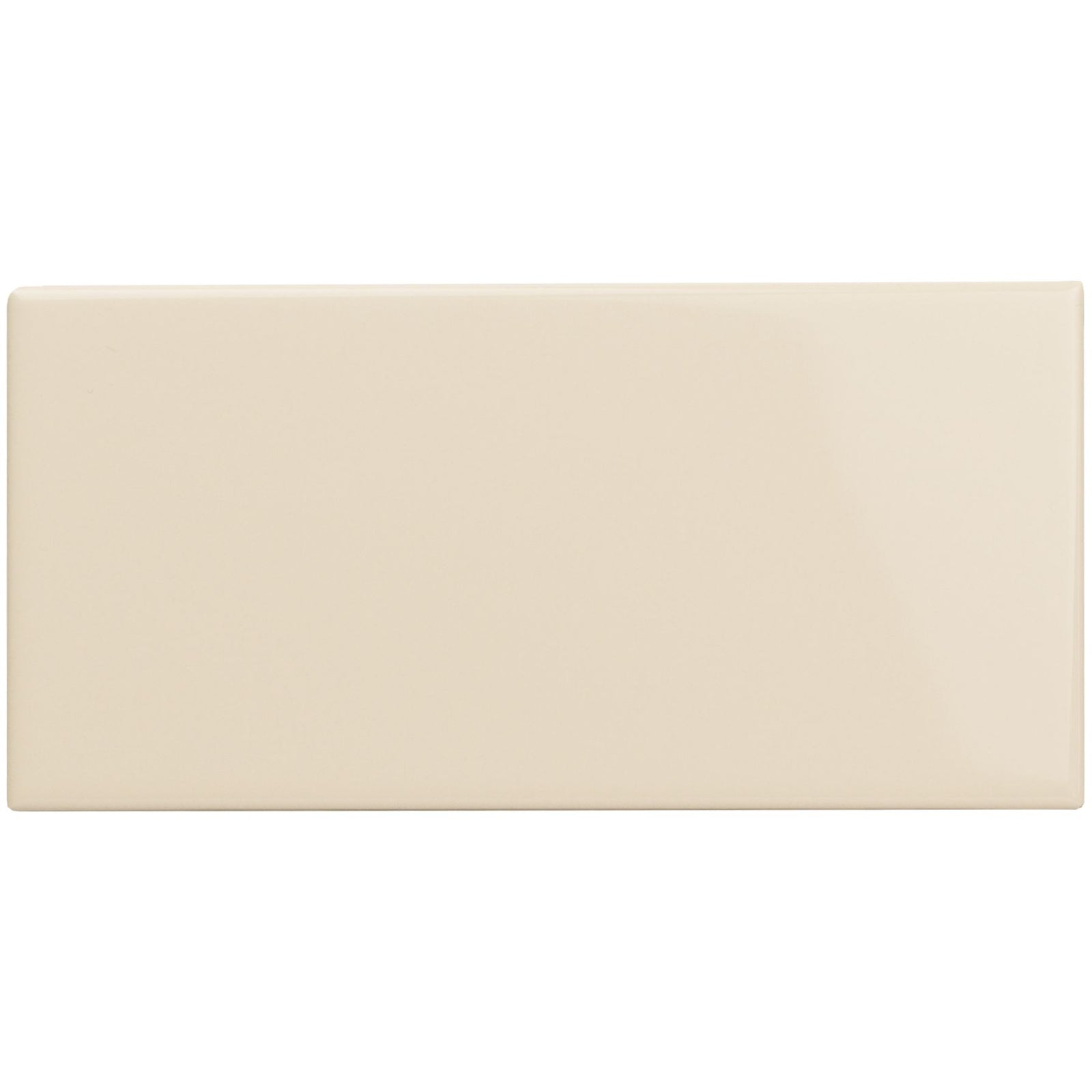 County White Rounded Long Edge Ceramic Wall Tile