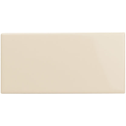 County White Rounded Long Edge Ceramic Wall Tile