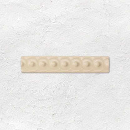 County White Scroll Moulding Ceramic Wall Tile 152x29mm