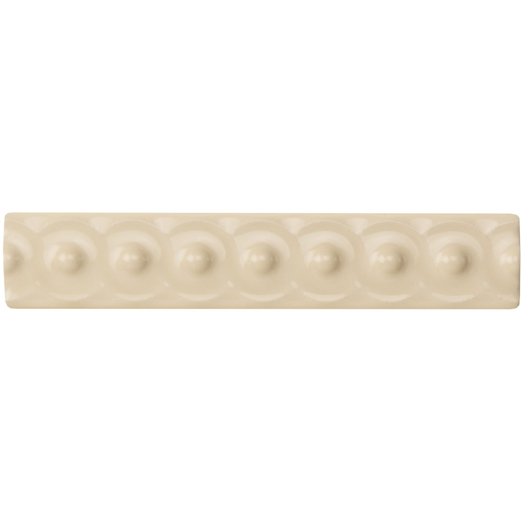 County White Scroll Moulding Ceramic Wall Tile 152x29mm