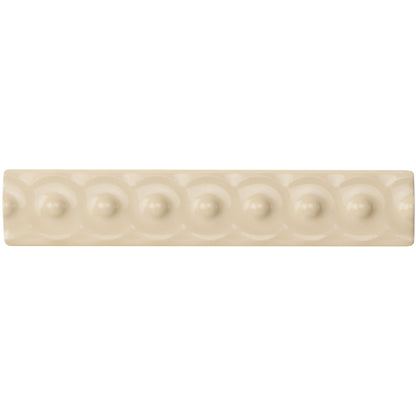 County White Scroll Moulding Ceramic Wall Tile 152x29mm