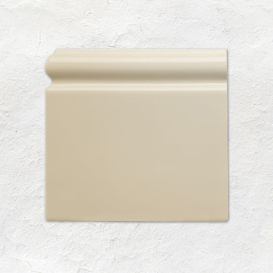 County White Skirting Left Hand Corner Ceramic Wall Tile