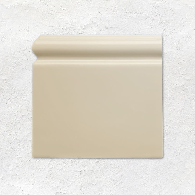 County White Skirting Left Hand Corner Ceramic Wall Tile