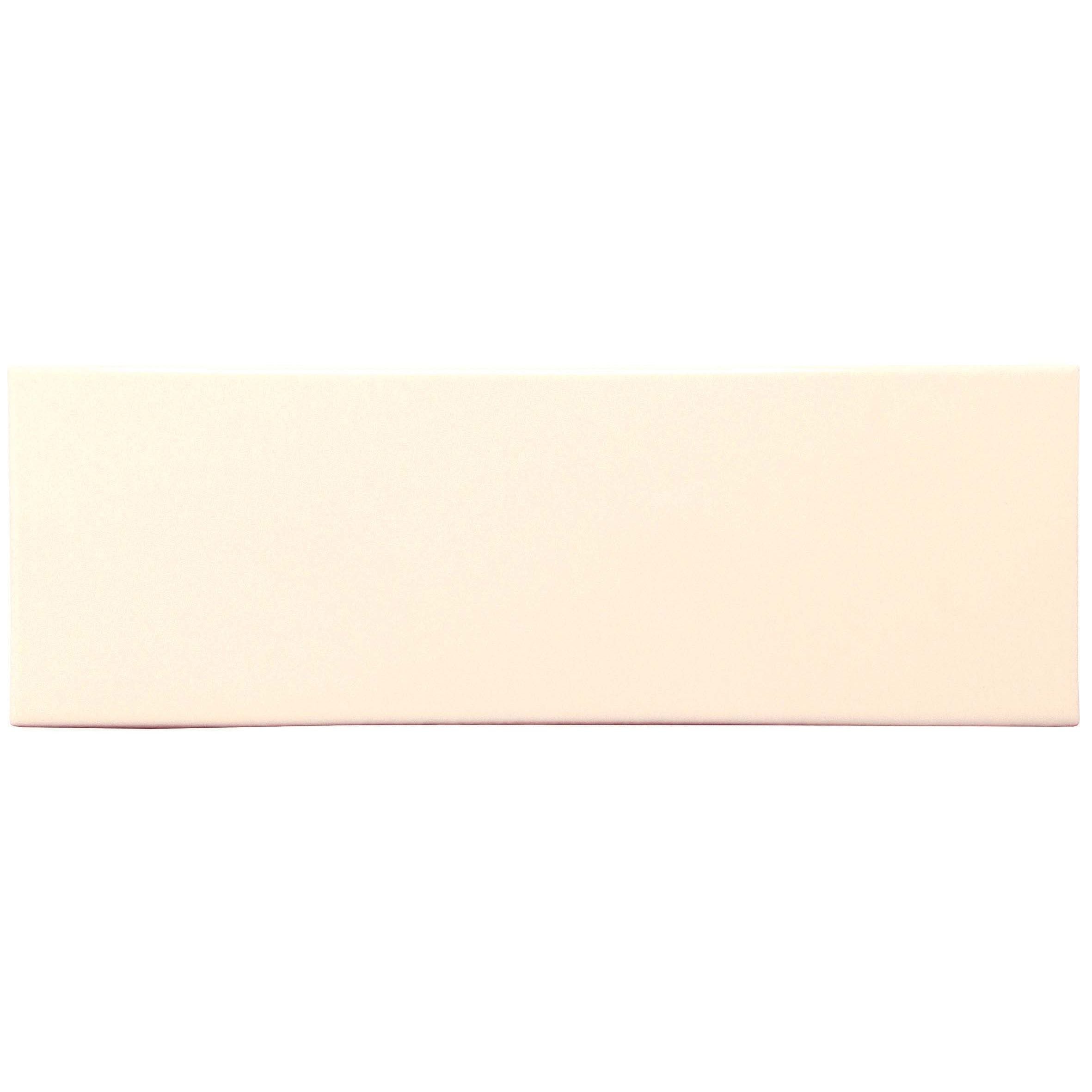 Cream-colored crackle glazed brick tile melford with a smooth matte finish ideal for wall and floor use