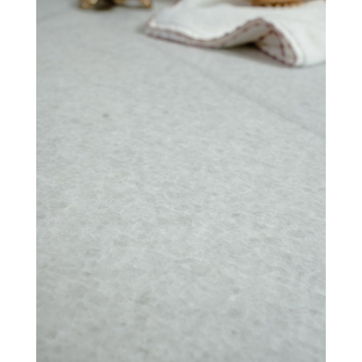 Cristallo Turchia honed white marble tiles laid