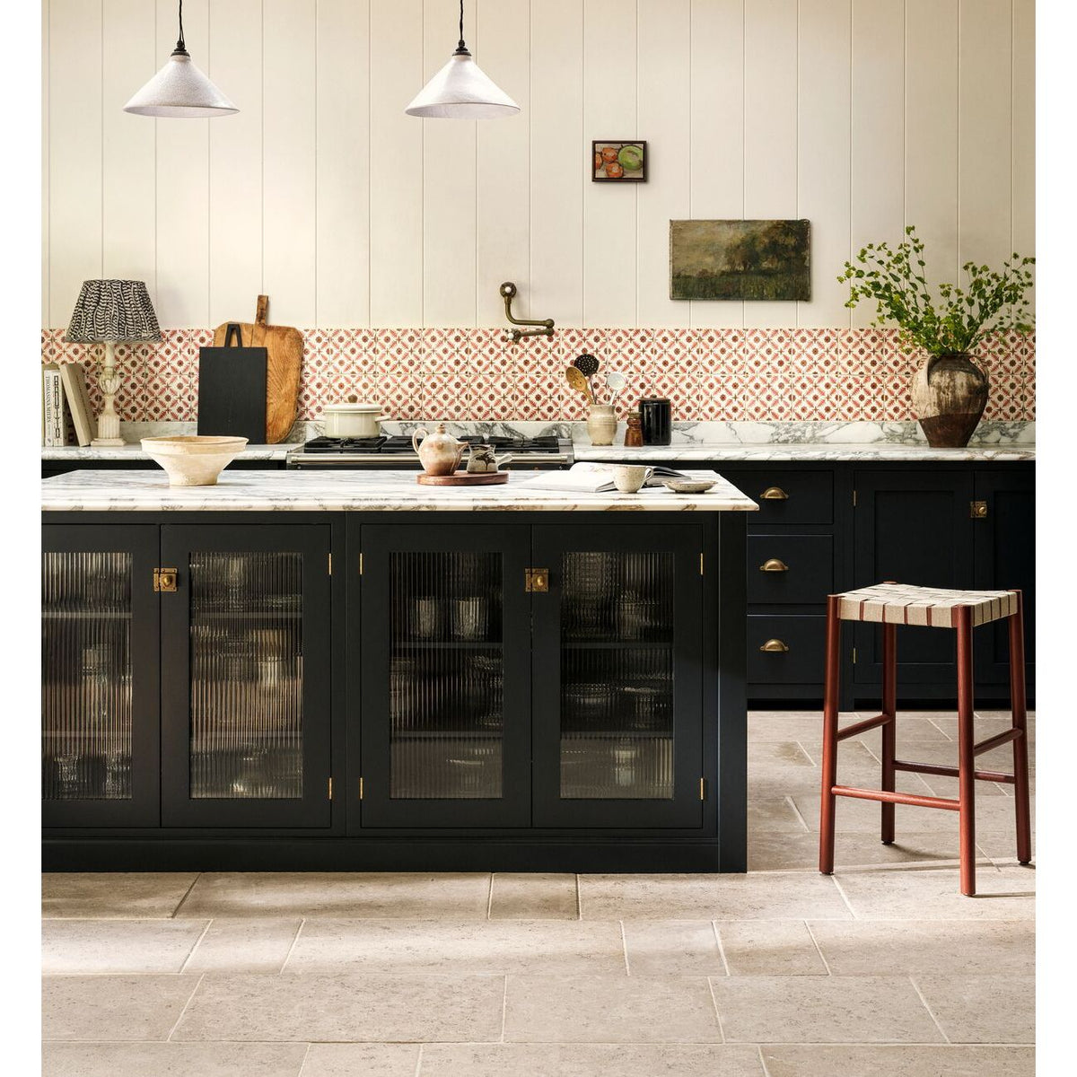 Dijon tumbled limestone 91.5 x 61cm cream and beige natural stone in a room setting