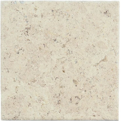 Dijon tumbled limestone 20.1 x 20.1cm cream and beige natural stone fossil markings