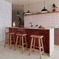 Dakota Flora Port floral decor gloss wall tiles in a styled room