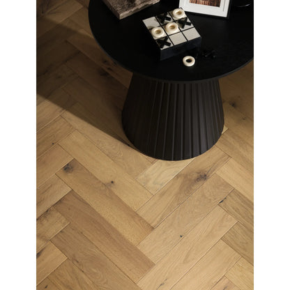 Orkney Beaten Oak herringbone detail