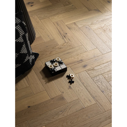 Orkney Beaten Oak herringbone room setting