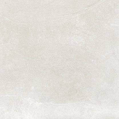 Beige stone-effect ceramic tile with subtle veining and matte finish from dorset porcelain white collection