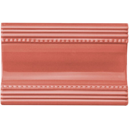 Duchy Pink Plain Cornice Ceramic Wall Tile 152x75mm