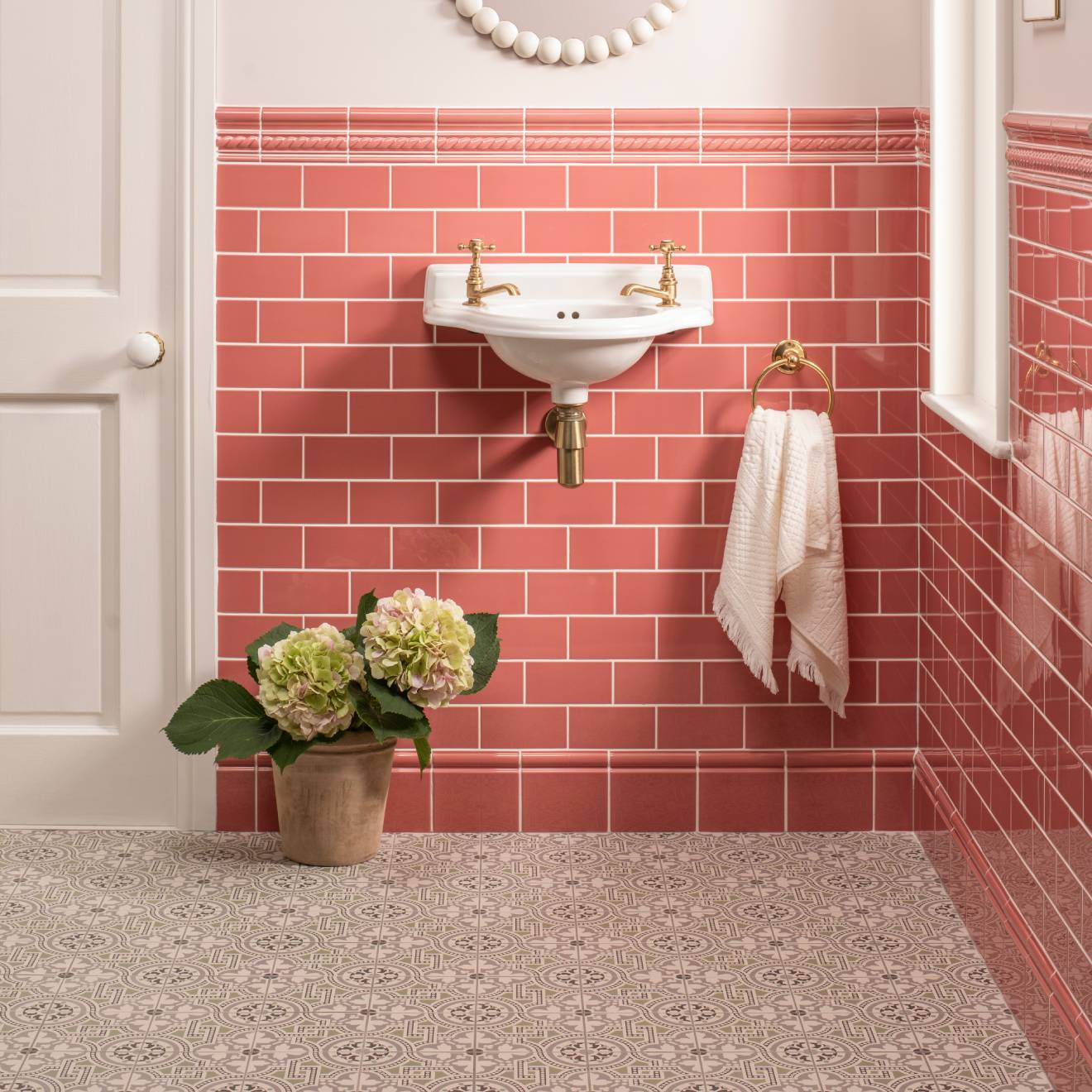 Duchy Pink Skirting Tile 152x152mm