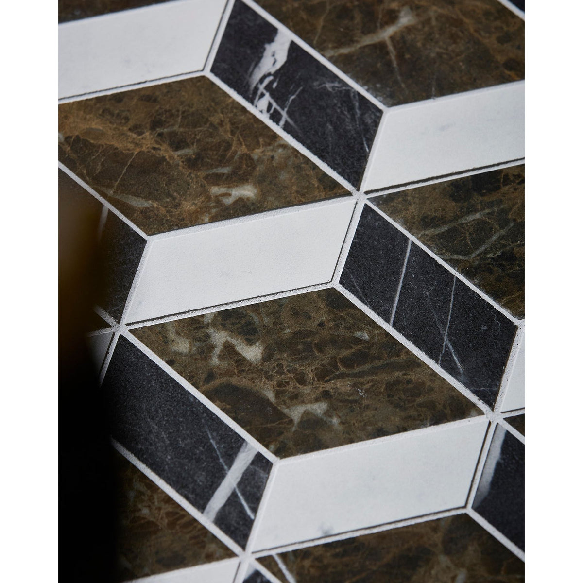 Echelon Porcelain Matt Cube Mosaic Emperador 30x35cm - image 4