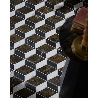 Echelon Porcelain Matt Cube Mosaic Emperador 30x35cm - image 6