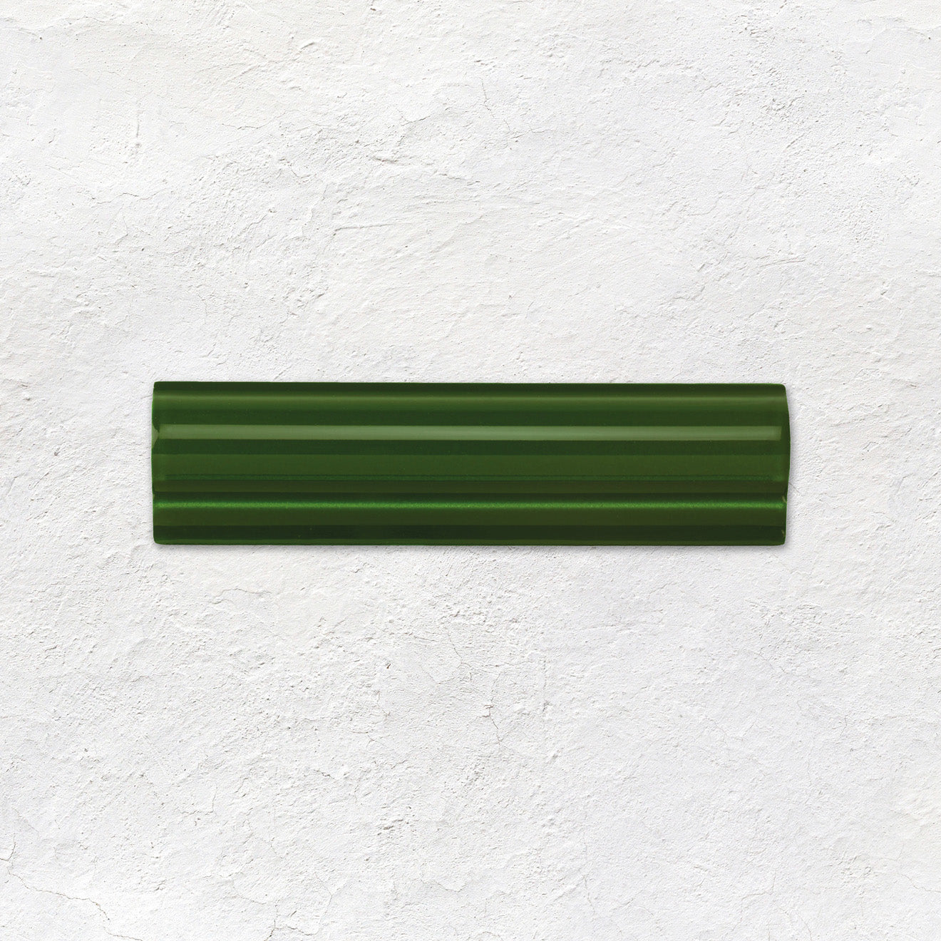 Edwardian Green Albert Moulding Ceramic Wall Tile 152x40mm - Gloss