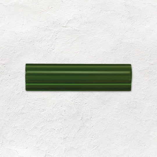 Edwardian Green Albert Moulding Ceramic Wall Tile 152x40mm