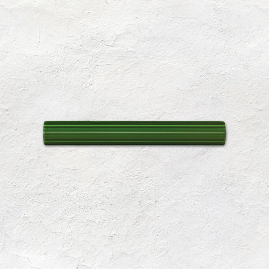 Edwardian Green Astragal Moulding Ceramic Wall Tile 152x21mm