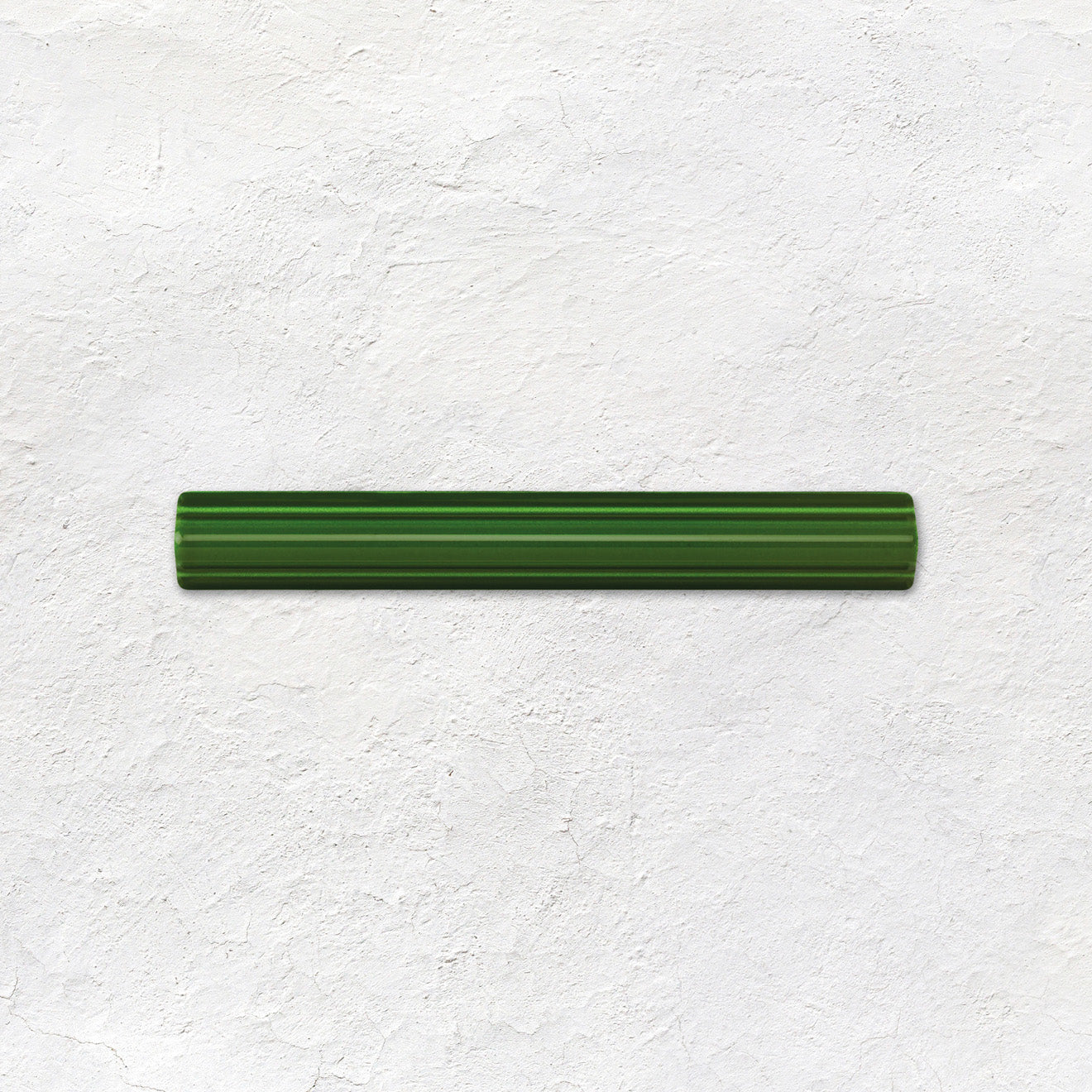 Edwardian Green Astragal Moulding Ceramic Wall Tile 152x21mm