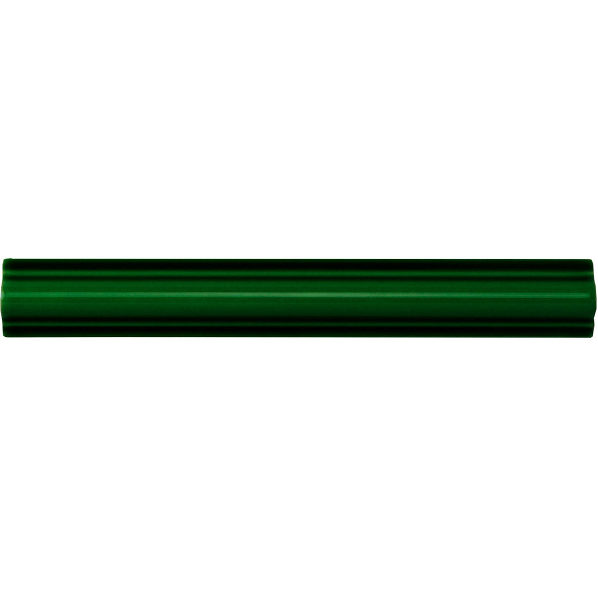 Edwardian Green Astragal Moulding Ceramic Wall Tile 152x21mm - Gloss