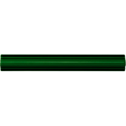 Edwardian Green Astragal Moulding Ceramic Wall Tile 152x21mm