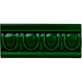 Edwardian Green Egg & Dart Moulding Ceramic Wall Tile 152x65mm
