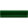 Edwardian Green Hogarth Moulding Ceramic Wall Tile 152x38mm